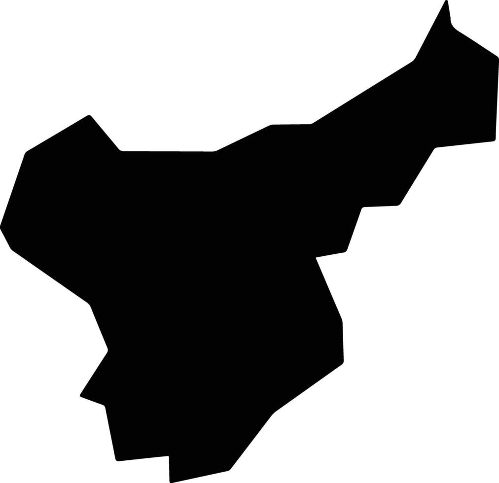 Ethiope East Nigeria silhouette map vector