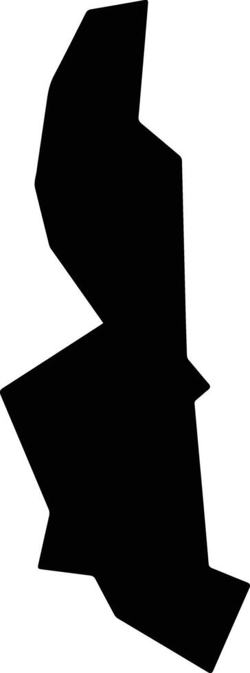 Etinan Nigeria silhouette map vector