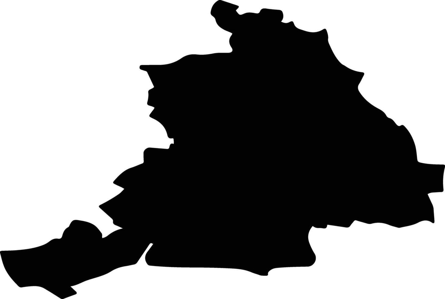 Ettelbruck Luxembourg silhouette map vector