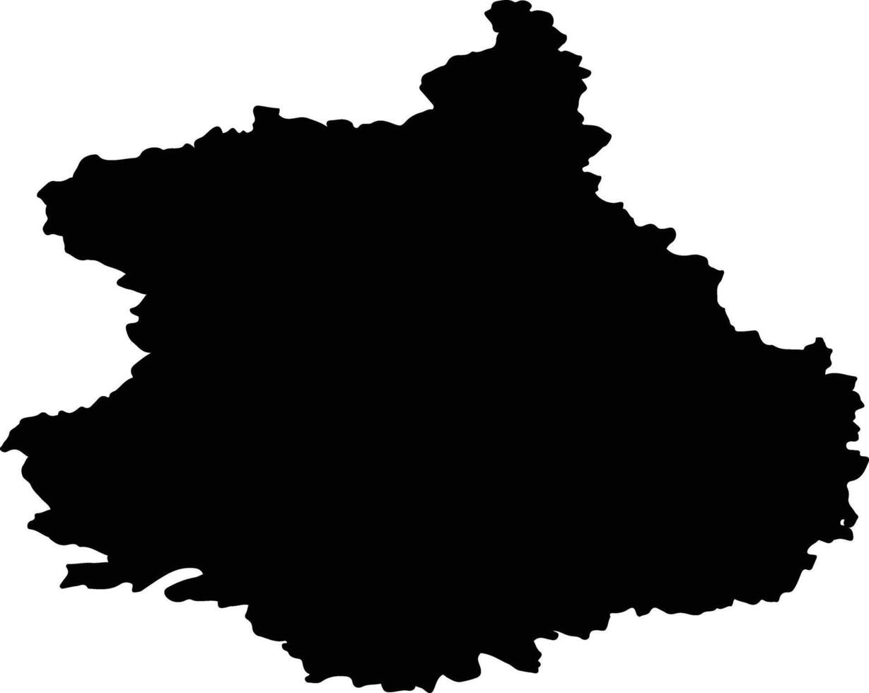 Eure et Loir France silhouette map vector