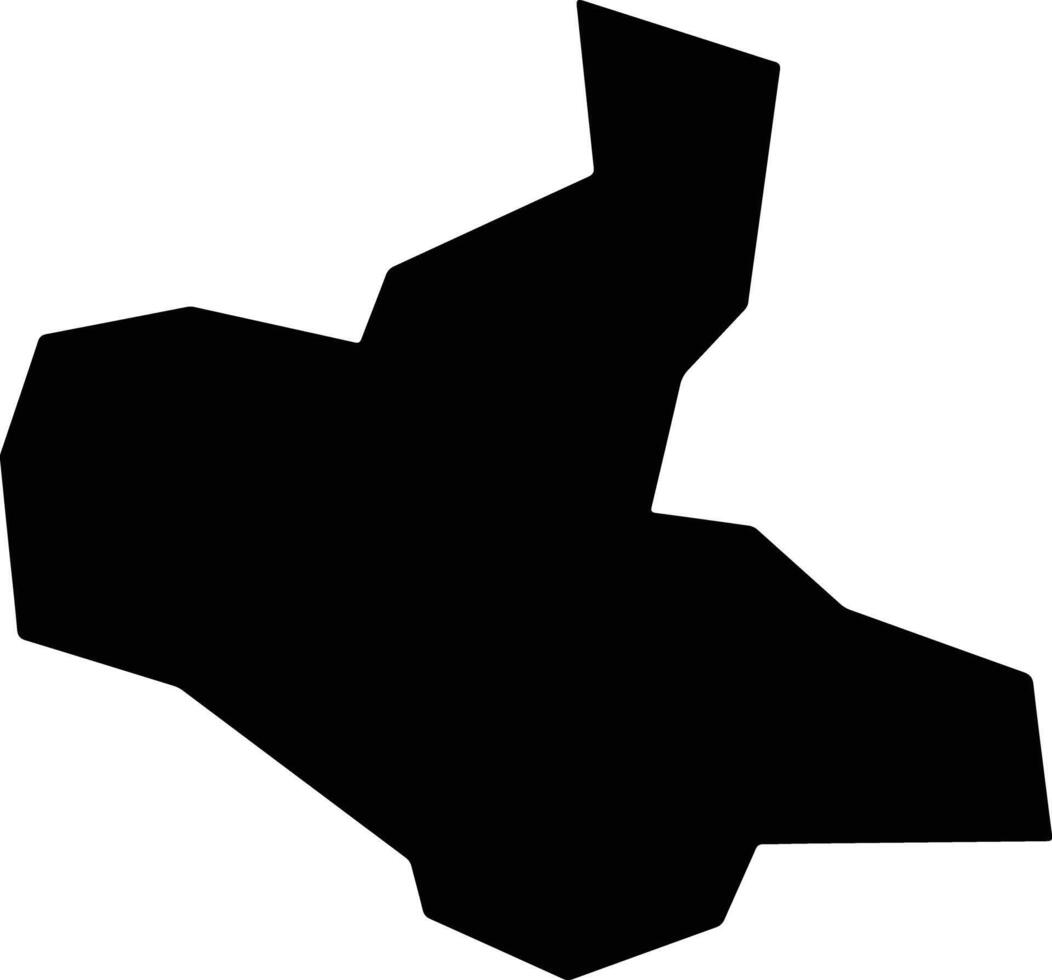 Eumseong gun South Korea silhouette map vector