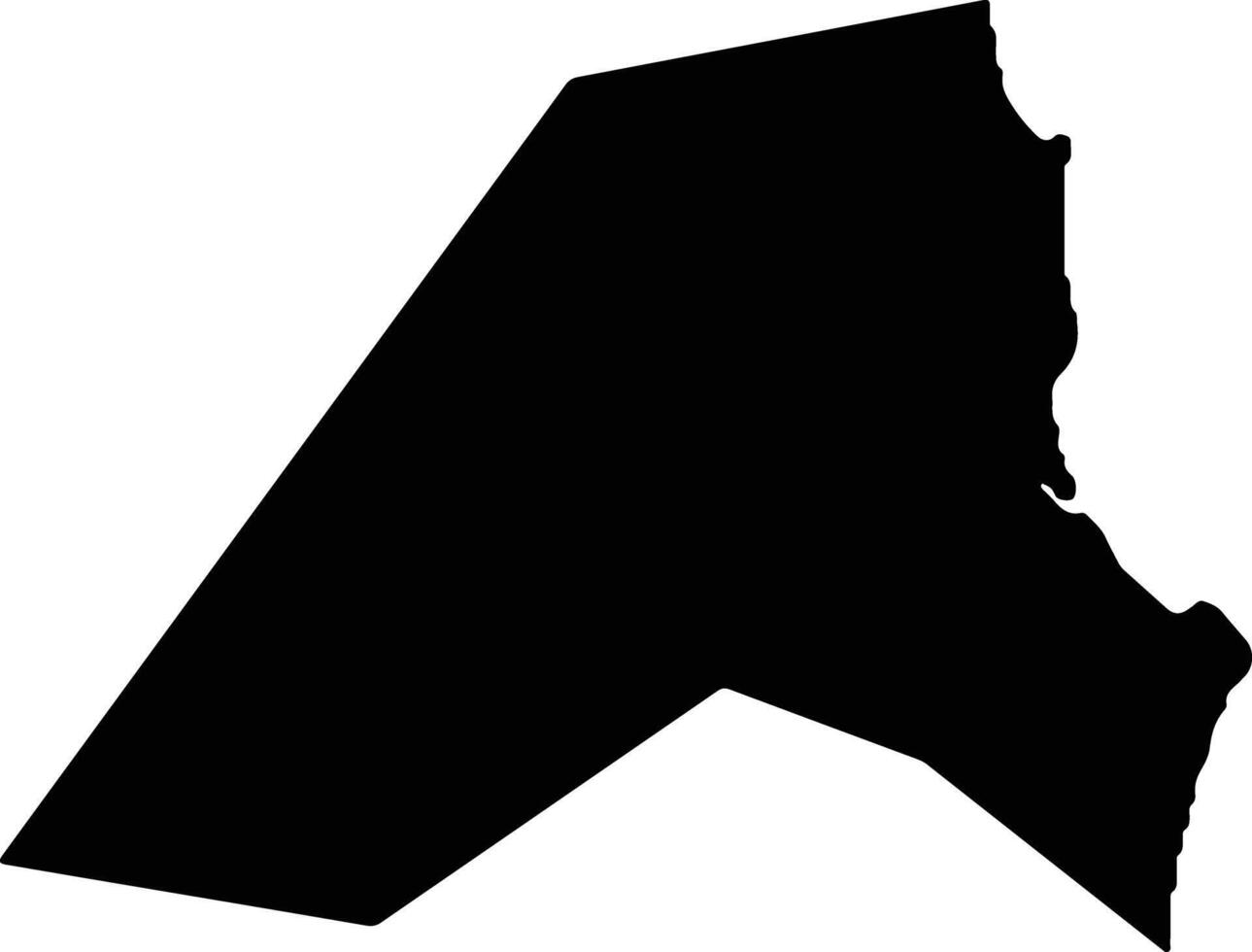 Extremoz Brazil silhouette map vector