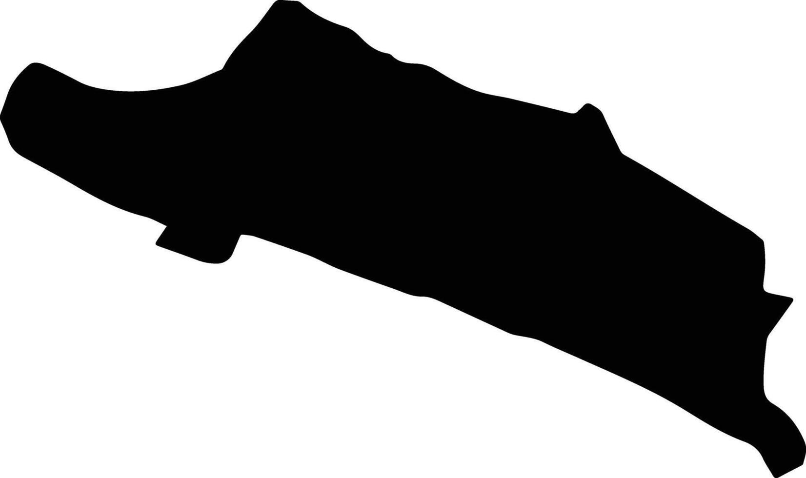 Eyvan County Iran silhouette map vector