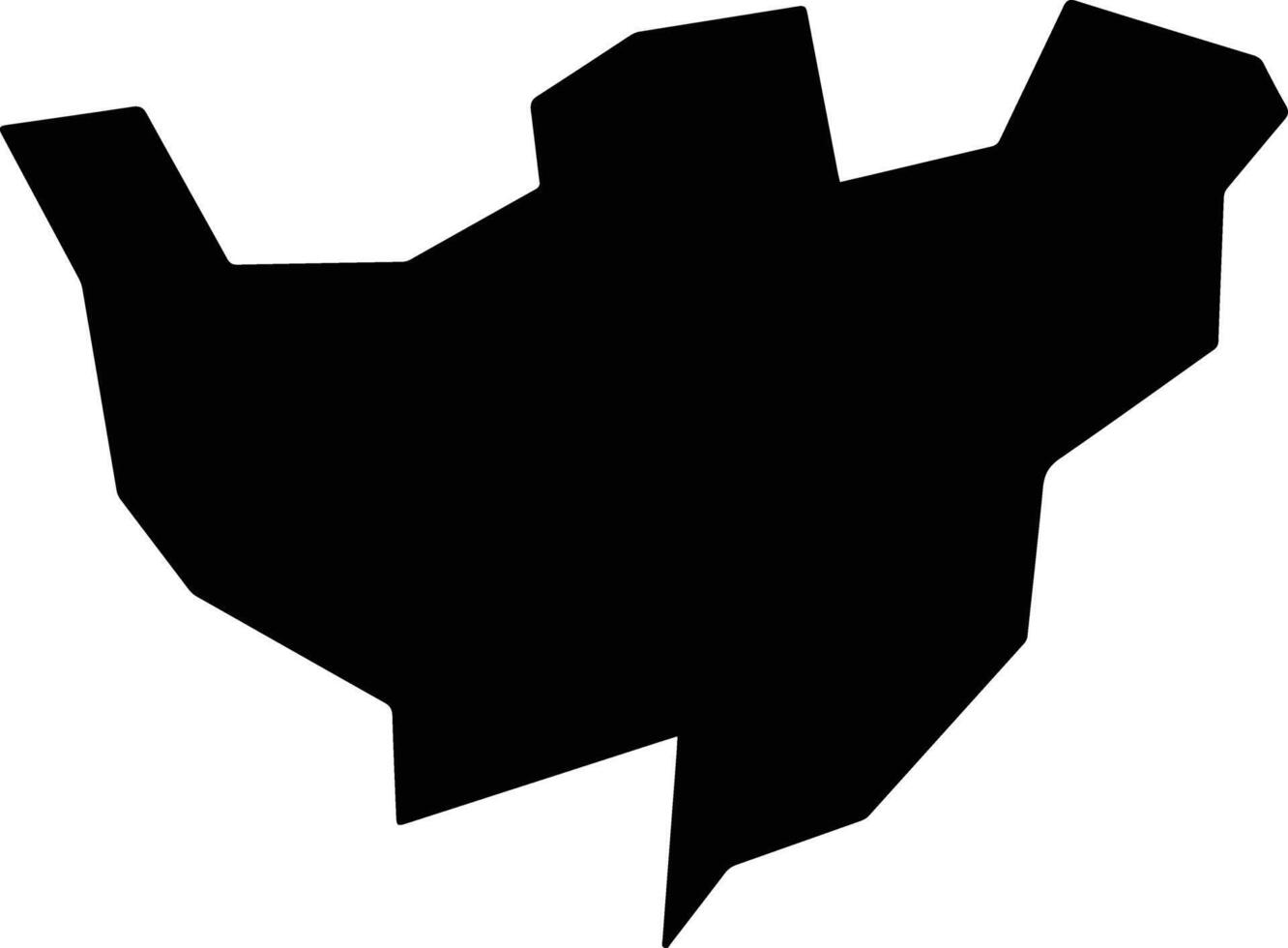 Ezza South Nigeria silhouette map vector
