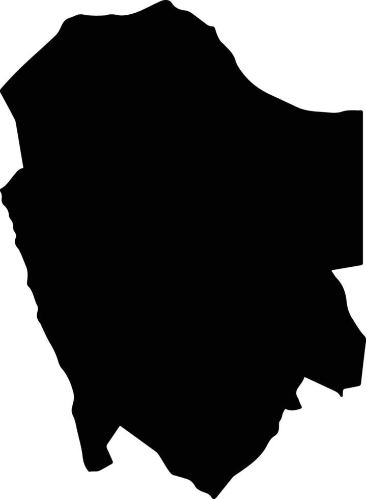 Fafi Kenya silhouette map vector