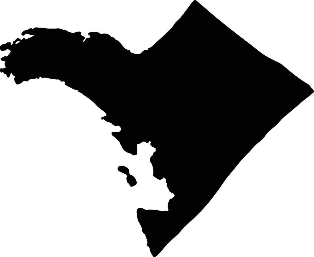 Fakfak Indonesia silhouette map vector