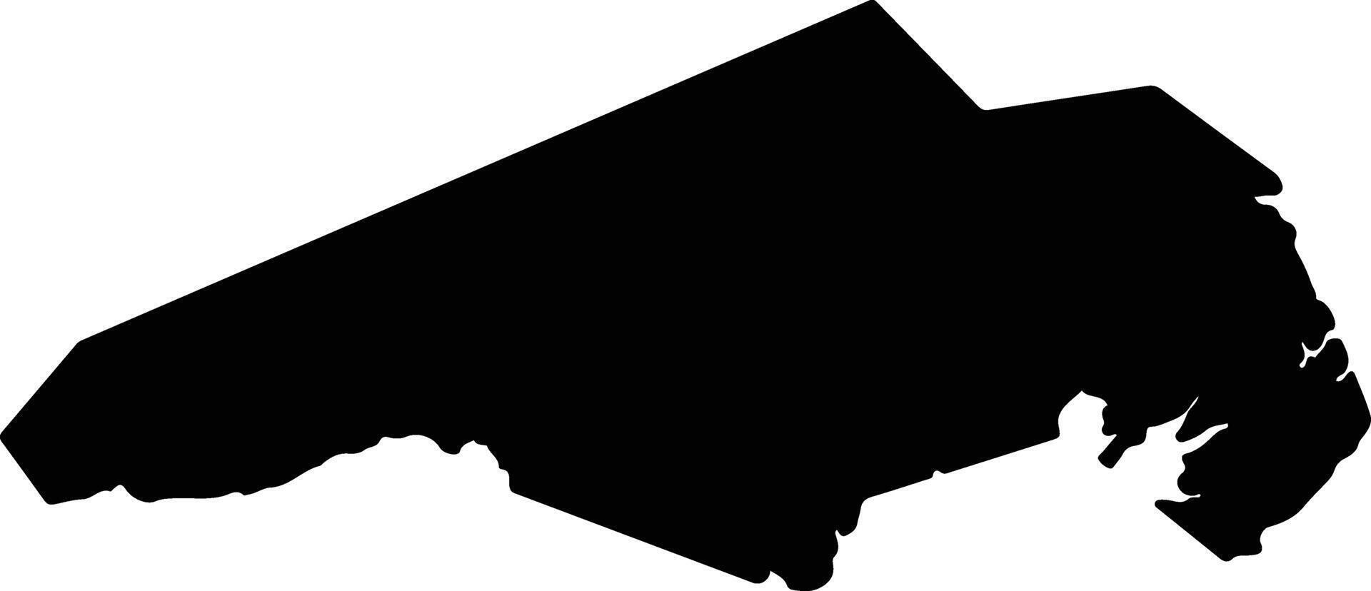 Fangchenggangshi China silhouette map vector