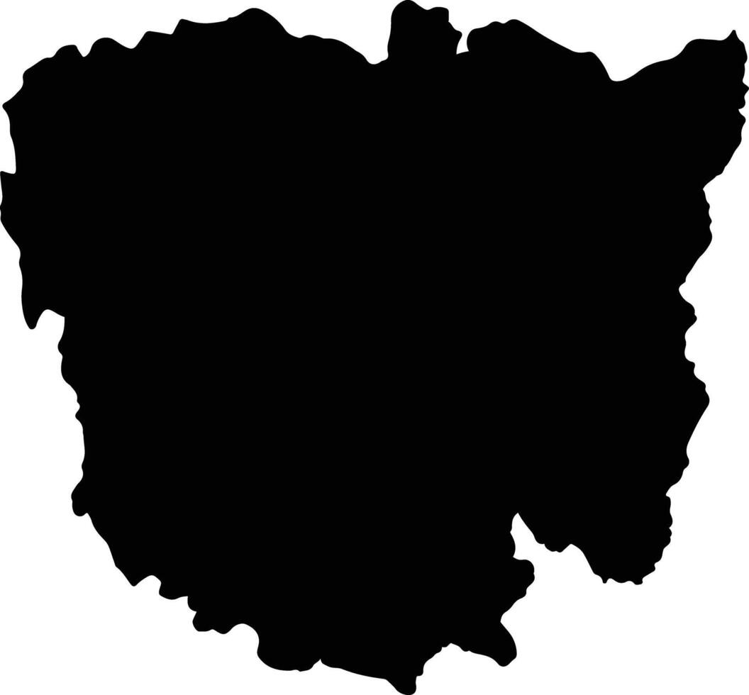 Fandriana Madagascar silhouette map vector