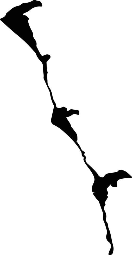 Fangshan Taiwan silhouette map vector