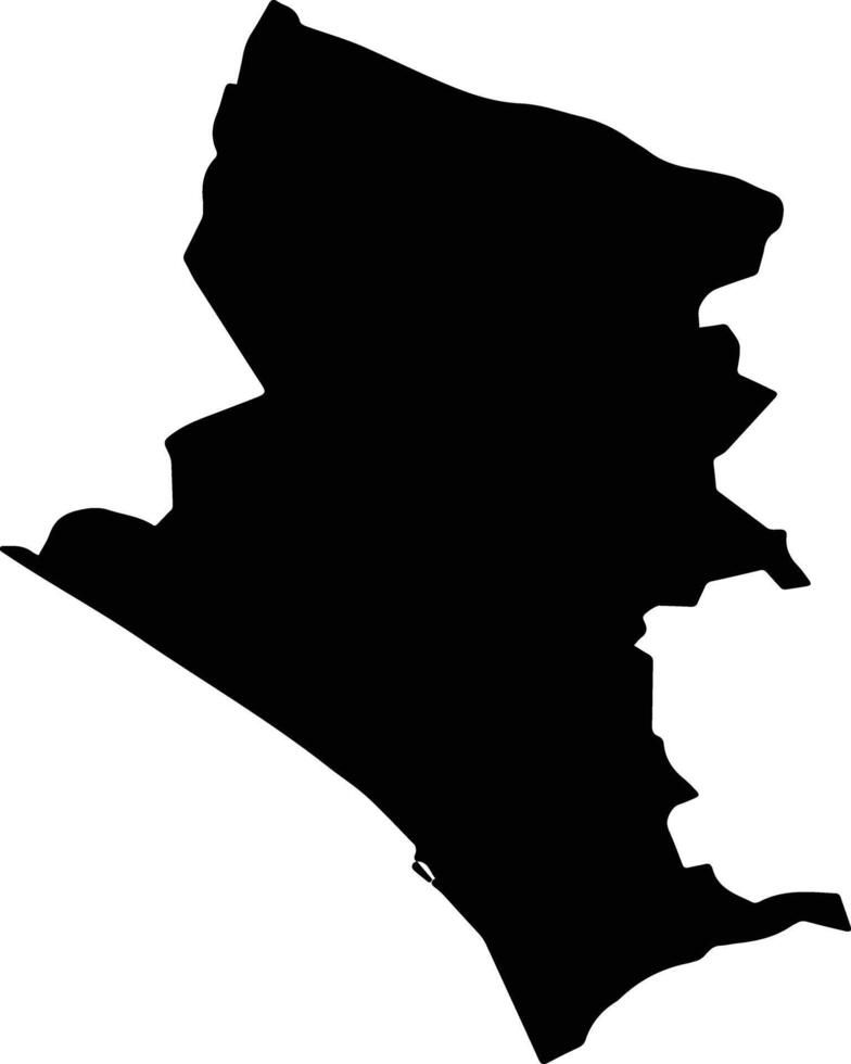 Fangliao Taiwan silhouette map vector