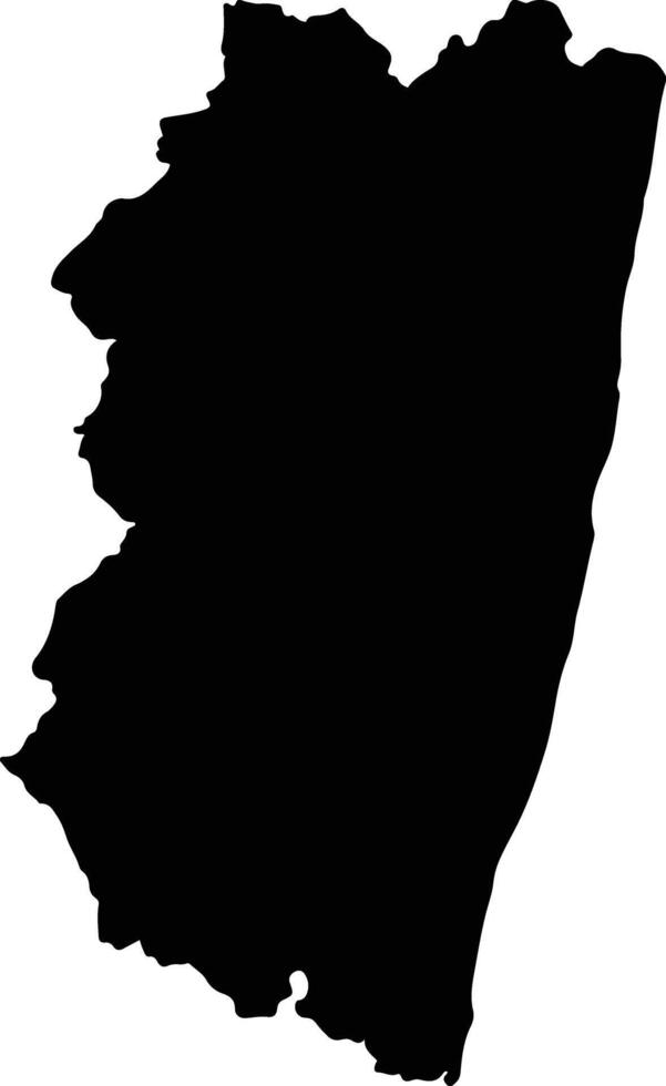 Farafangana Madagascar silhouette map vector