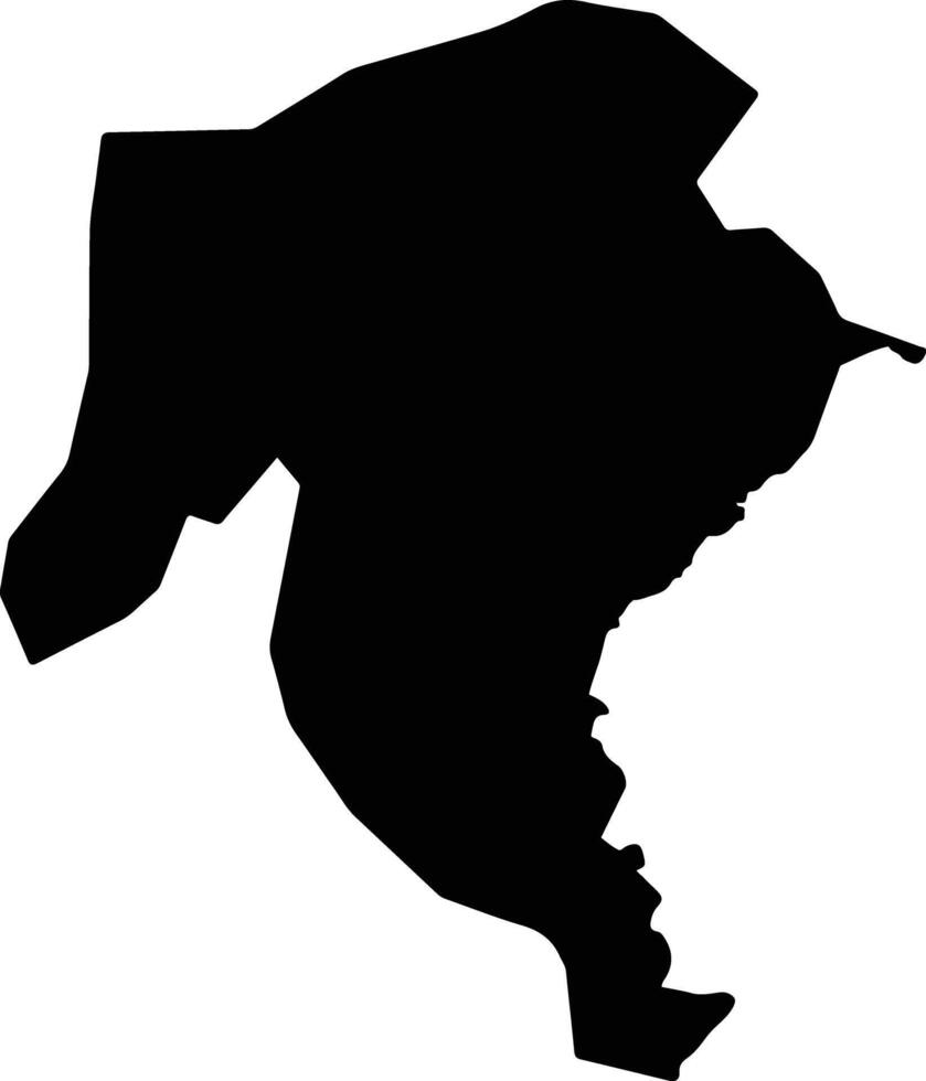 Farkhor District Tajikistan silhouette map vector