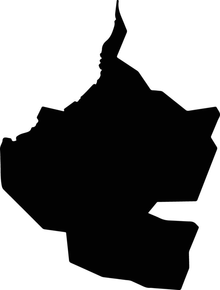 Faro Cameroon silhouette map vector