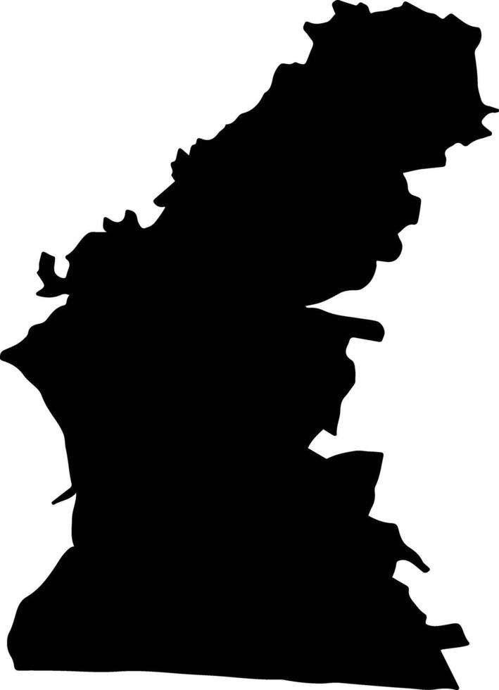 Fazilka India silhouette map vector