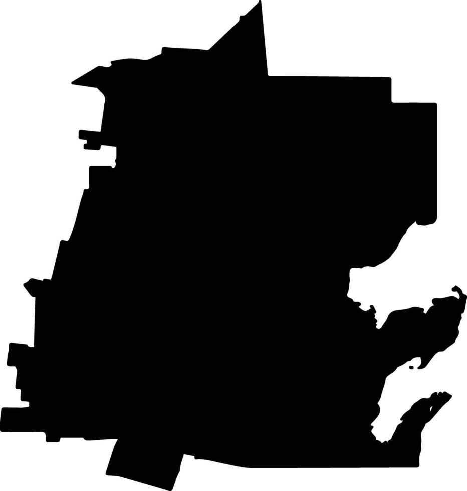 Felipe Carrillo Puerto Mexico silhouette map vector