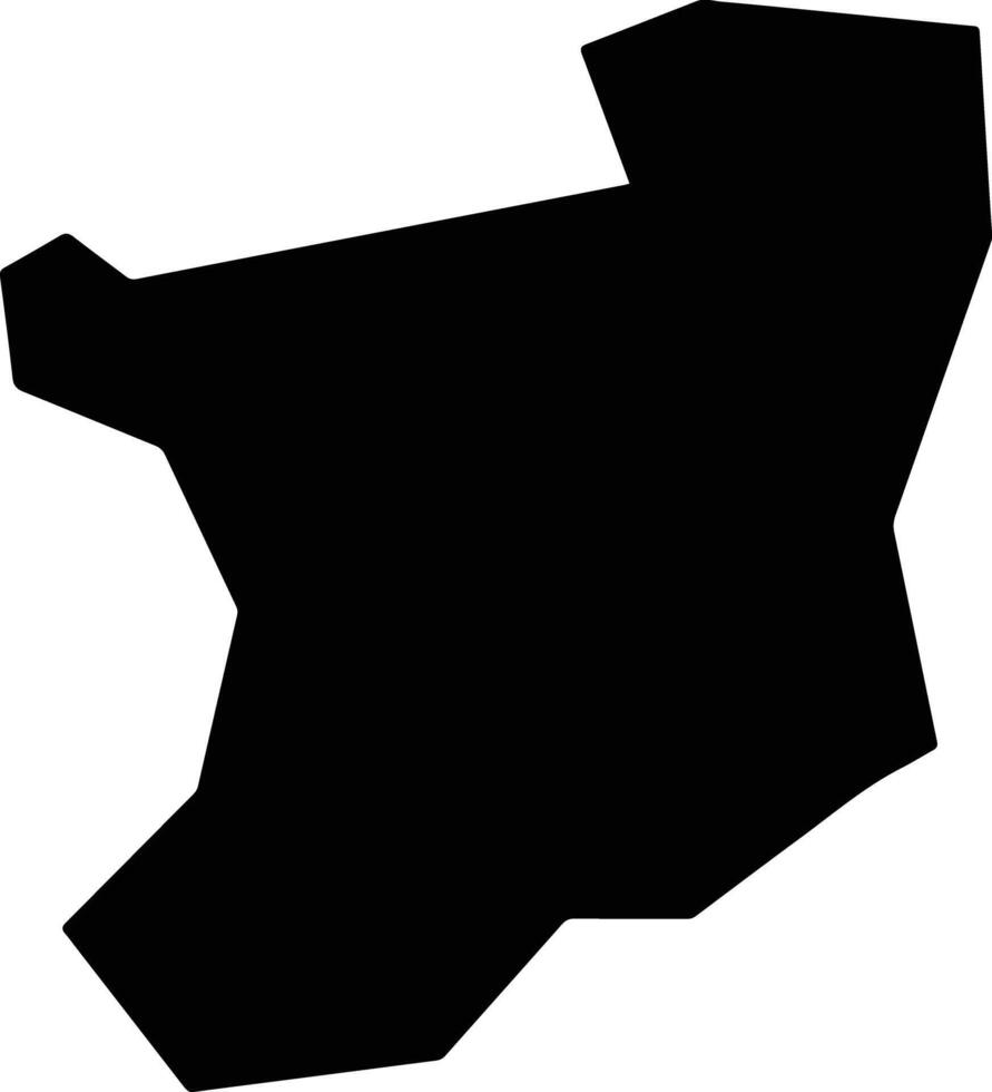 Fenchengmanzuzizhixian China silhouette map vector