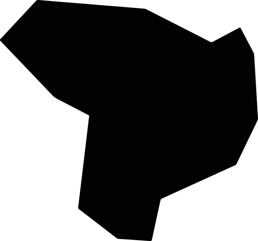 Fengchengshi China silhouette map vector