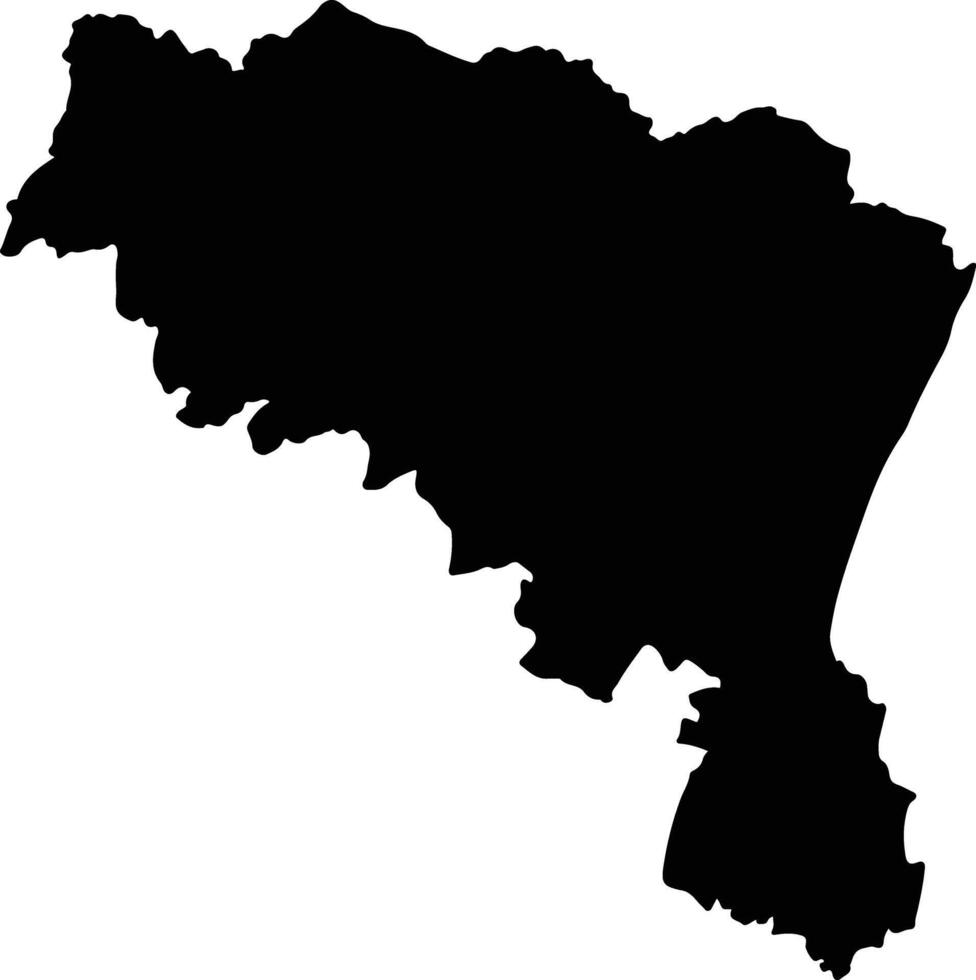 Fenerive Est Madagascar silhouette map vector