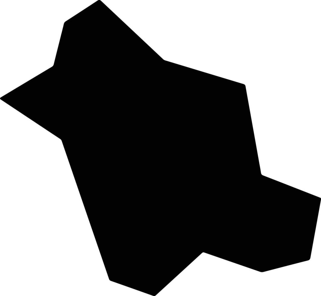 Fengduxian China silhouette map vector