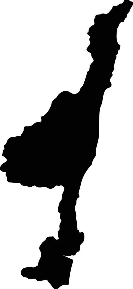 Fengbin Taiwan silhouette map vector