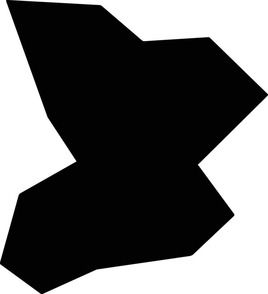 Fengjiexian China silhouette map vector