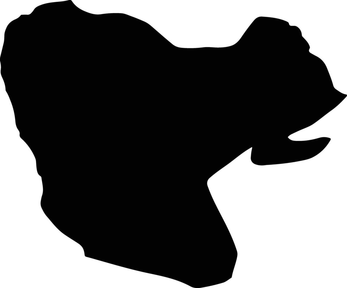 Ferdows Iran silhouette map vector