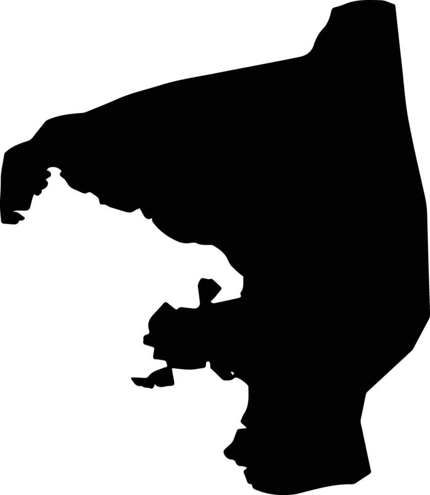 Fethiye Turkey silhouette map vector