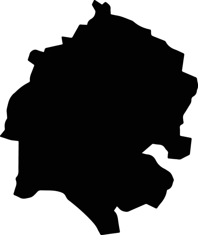 Fianarantsoa I Madagascar silhouette map vector