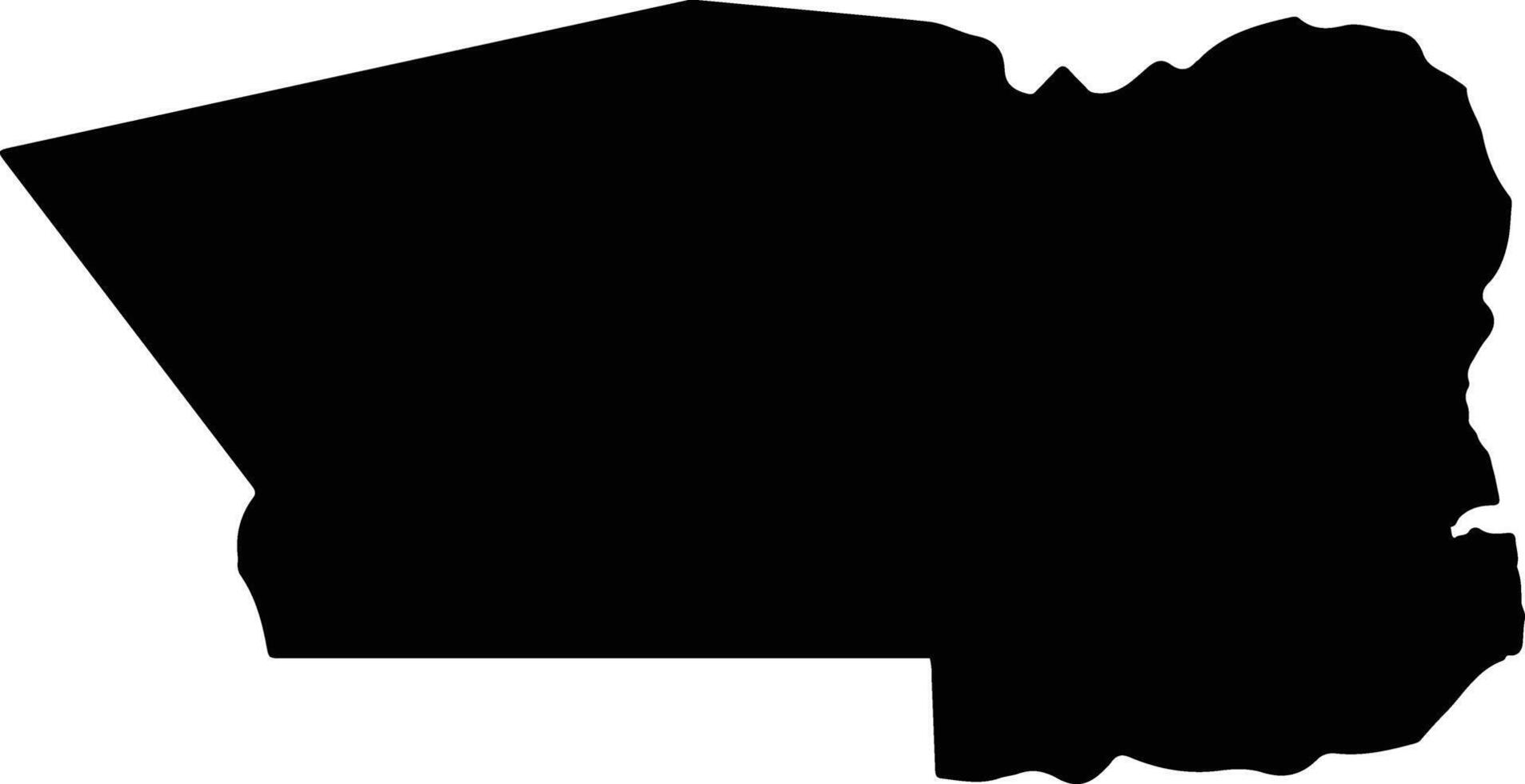 Finschafen District Papua New Guinea silhouette map vector