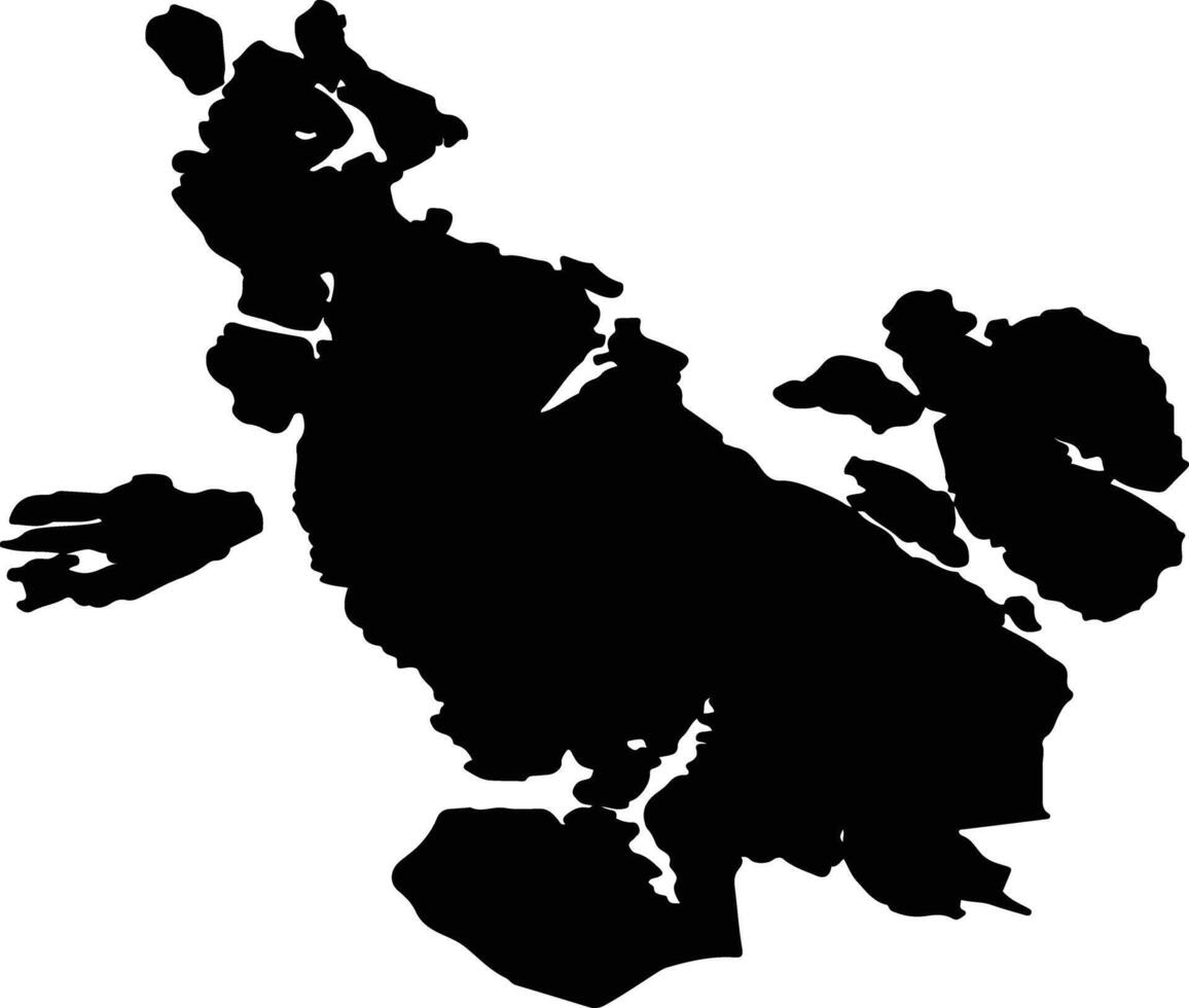 Fjell nor Norway silhouette map vector