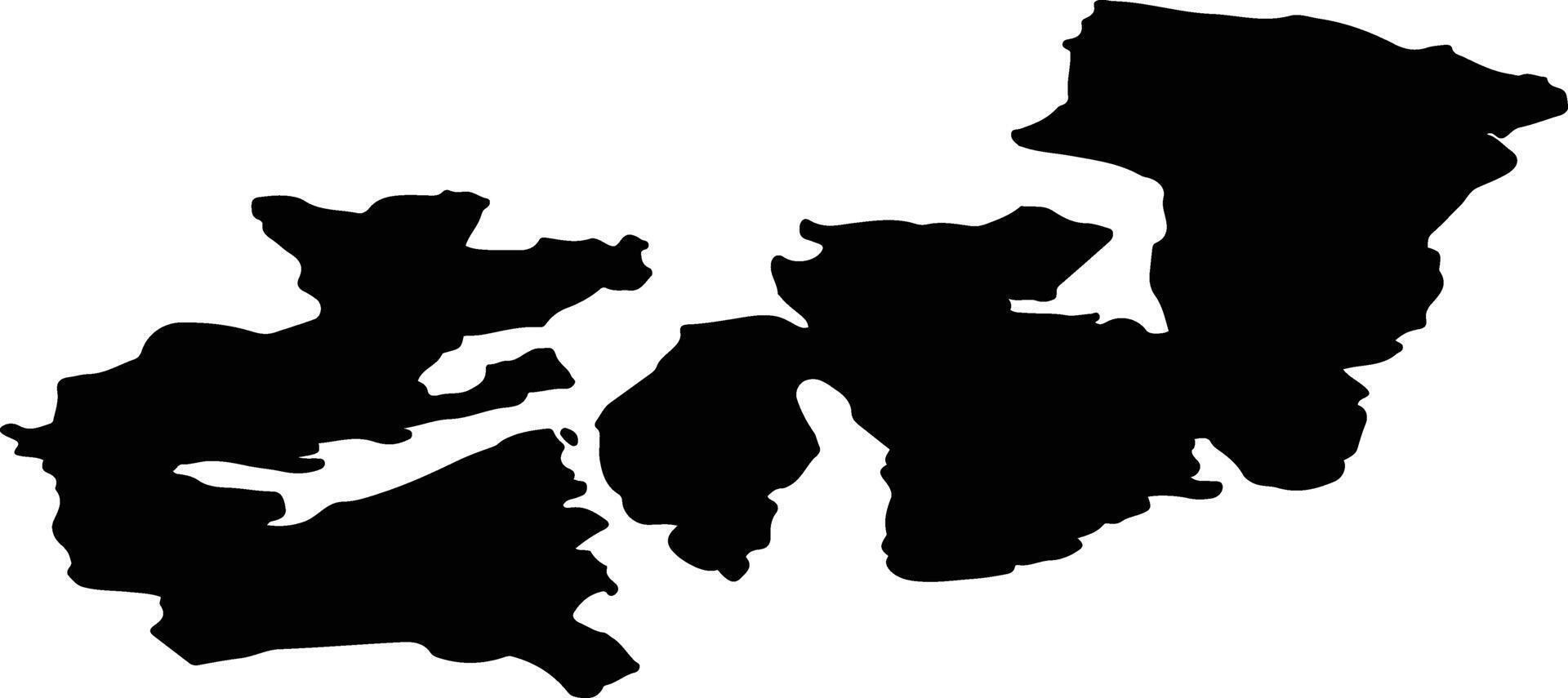 Flakstad nor Norway silhouette map vector