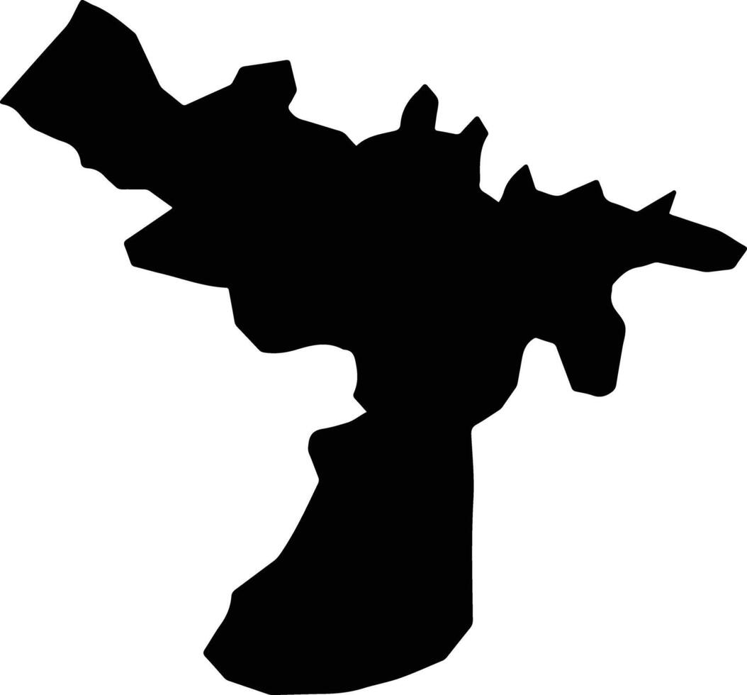 Fond Assau Babonneau Saint Lucia silhouette map vector
