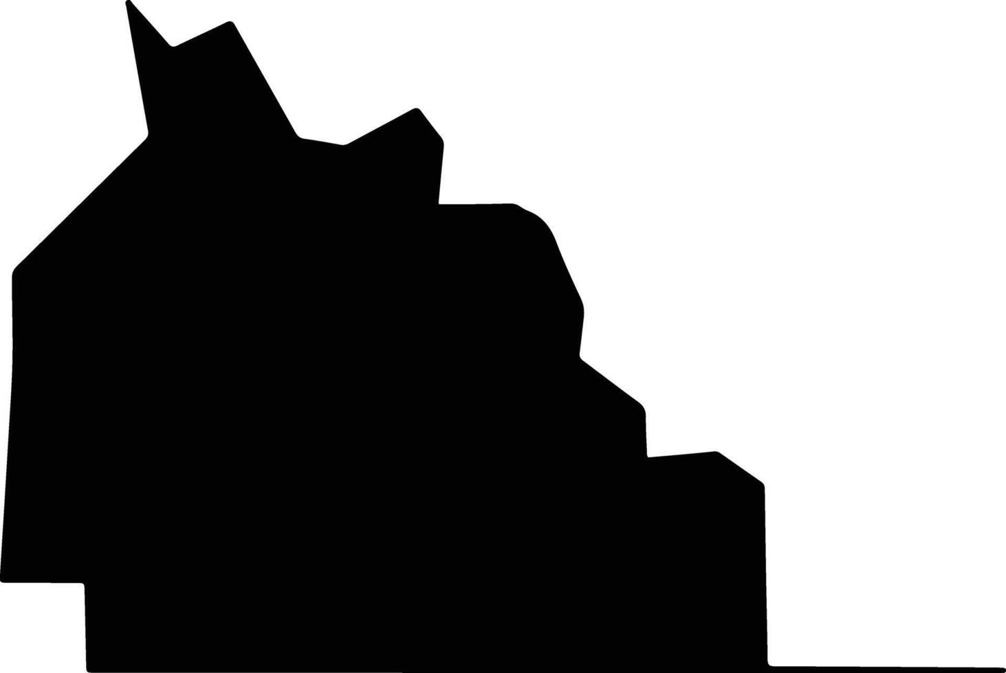 Foni Bondali Gambia silhouette map vector