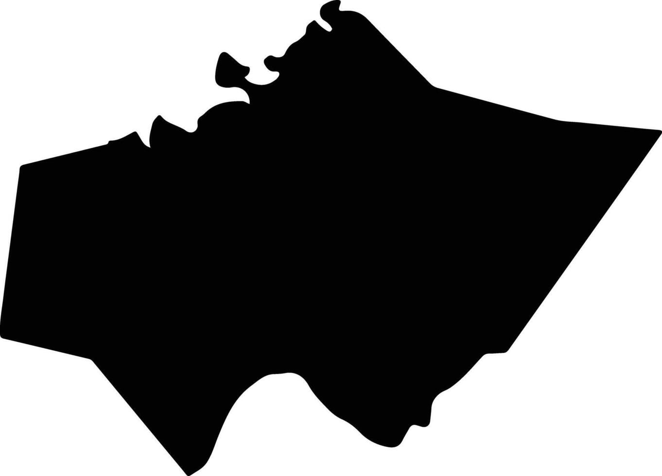 Forest Reserve Saint Lucia silhouette map vector