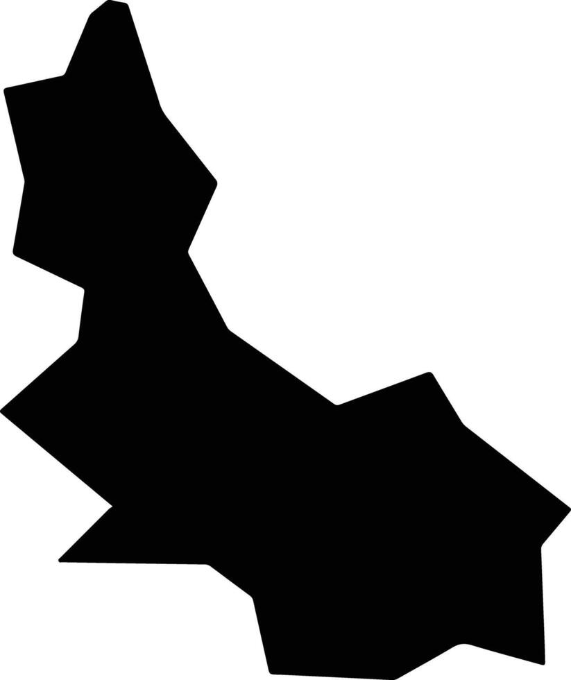 Fortuna de Minas Brazil silhouette map vector