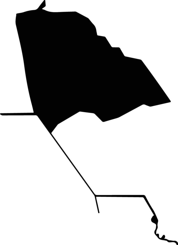 Fouli Chad silhouette map vector
