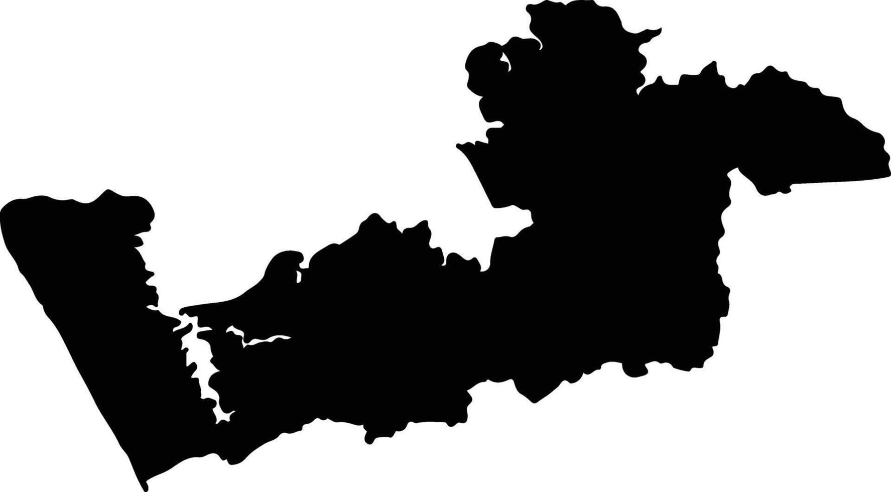 Franklin Local Board Area New Zealand silhouette map vector