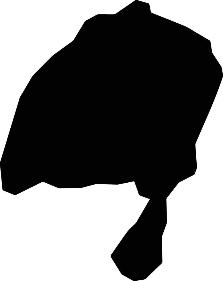 Free Hill Jamaica silhouette map vector