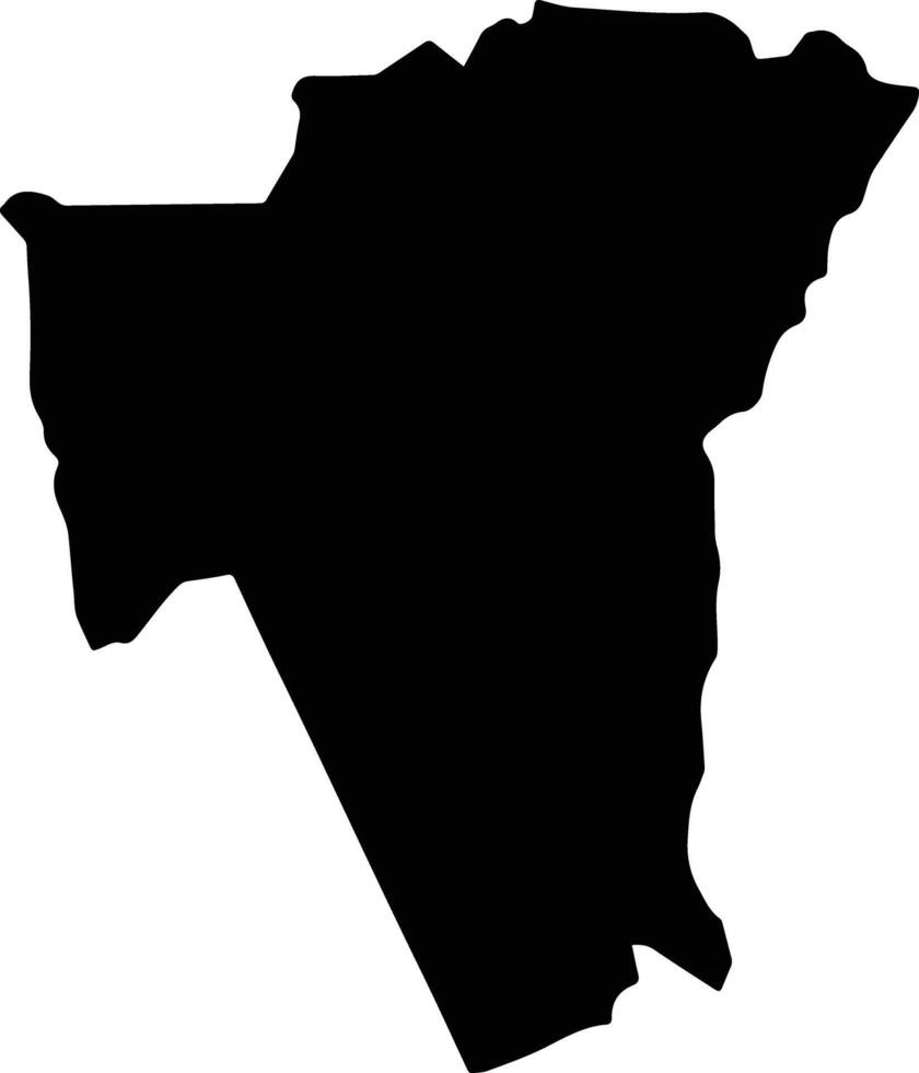 French Park Jamaica silhouette map vector