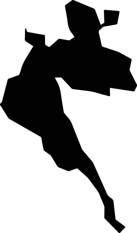 Friendship Jamaica silhouette map vector