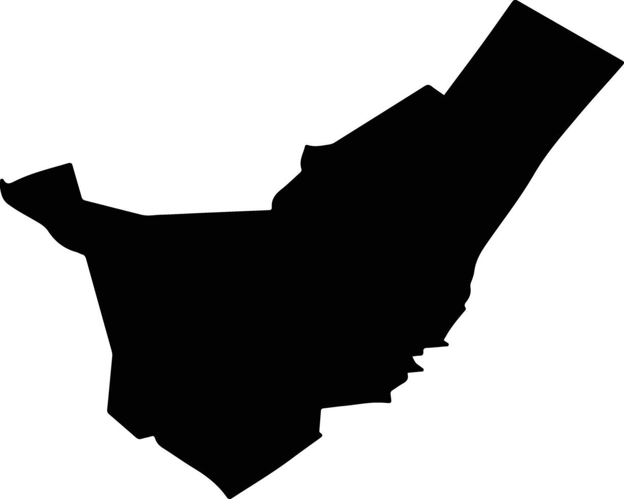 Frontera Mexico silhouette map vector
