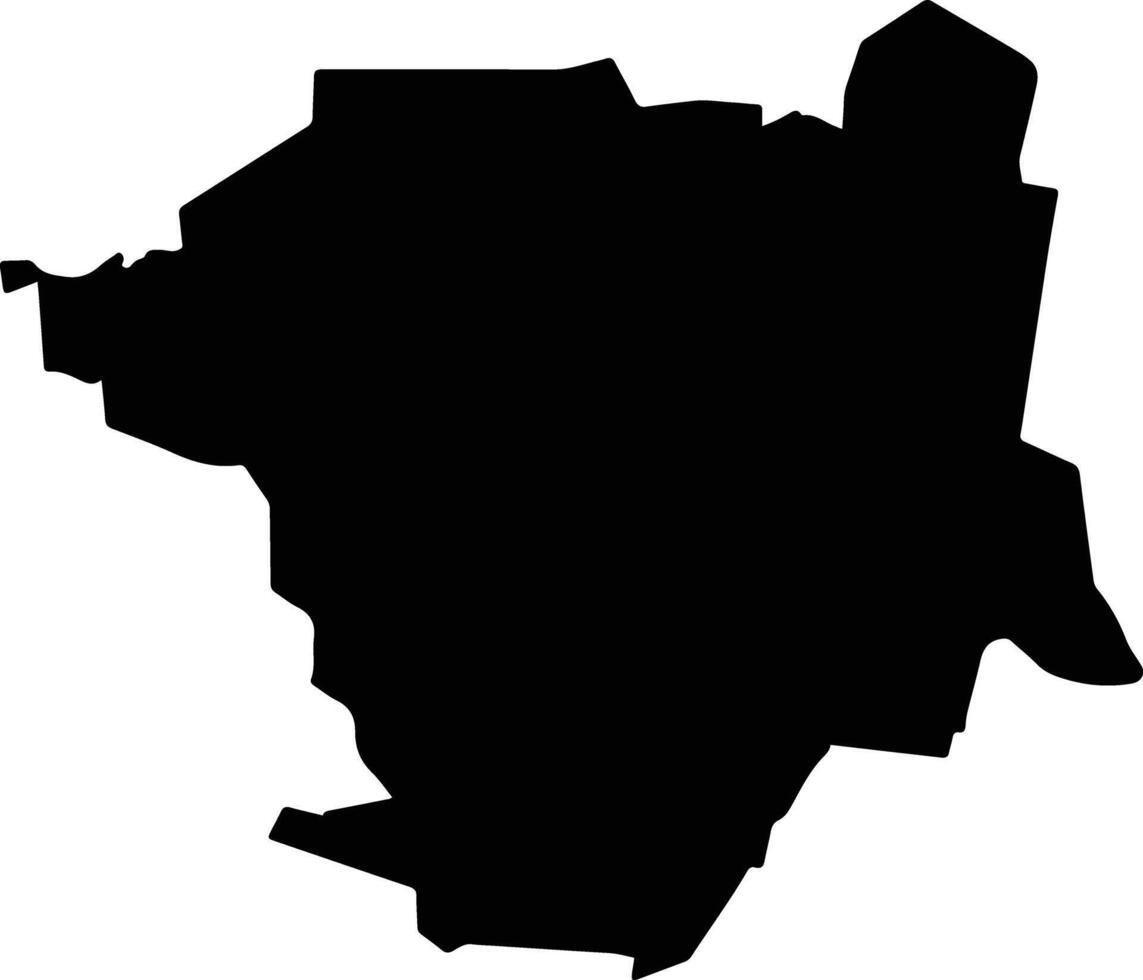 Fronteras Mexico silhouette map vector