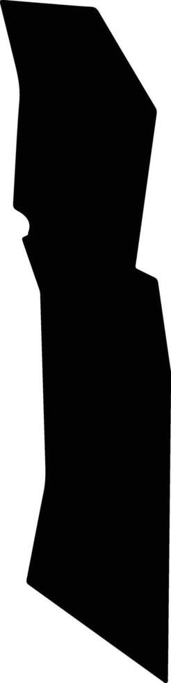 Fugongxian China silhouette map vector