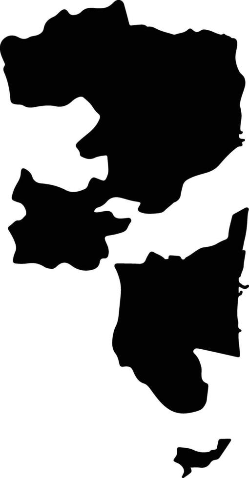 Fujairah United Arab Emirates silhouette map vector