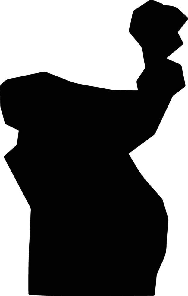 Fuhaixian China silhouette map vector