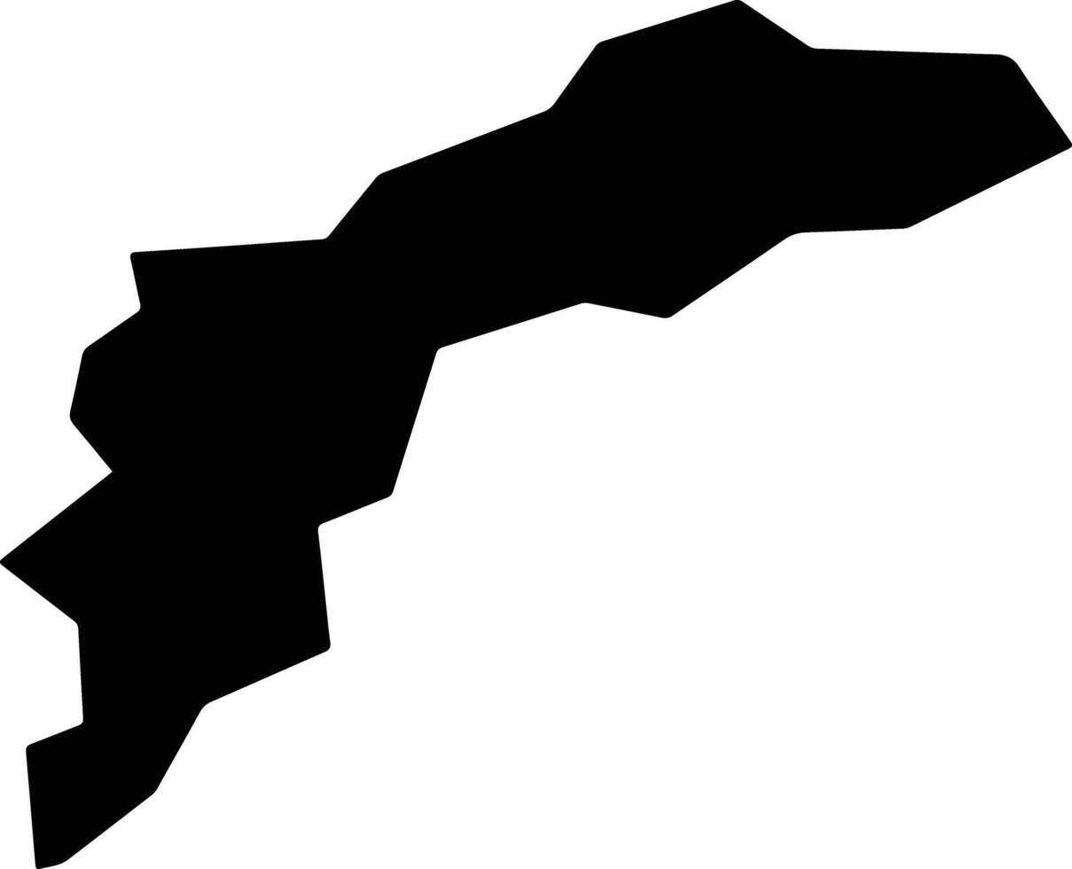 Funagata Japan silhouette map vector