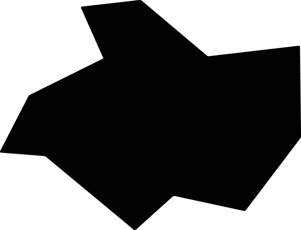 Funanxian China silhouette map vector