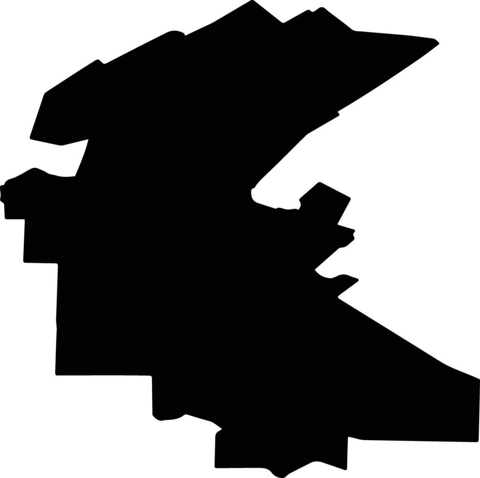 FUNDULEA Romania silhouette map vector
