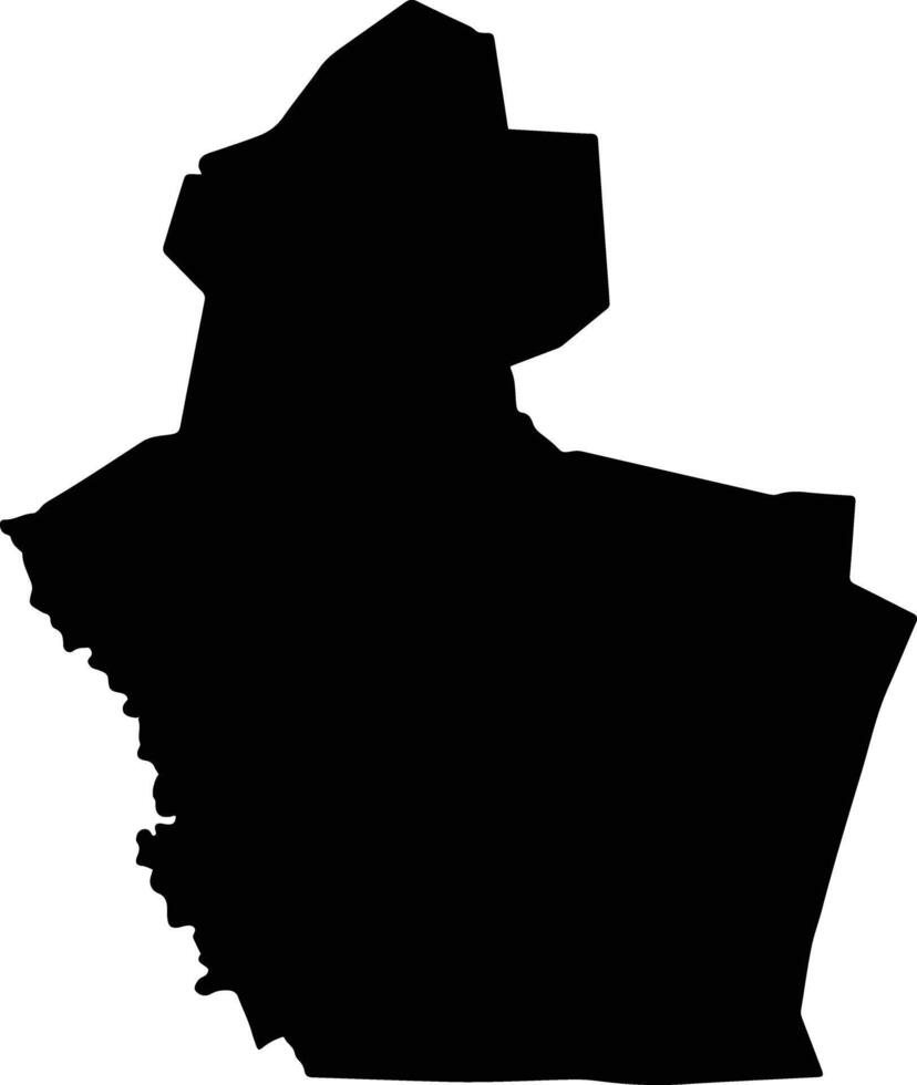 Funhalouro Mozambique silhouette map vector
