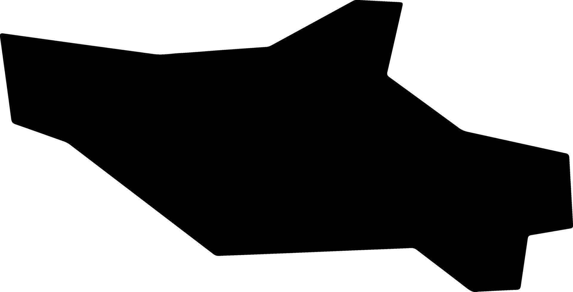 Fuyuxian China silhouette map vector